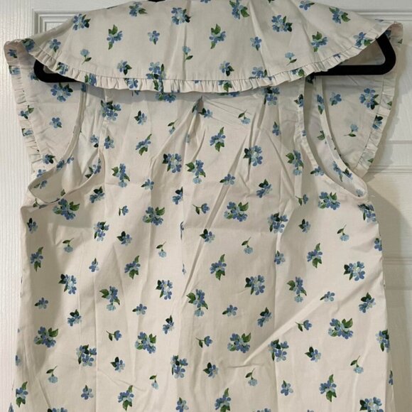 We Wore What Watercolor Floral Poplin Sleeveless Top XS - Picture 2 of 2